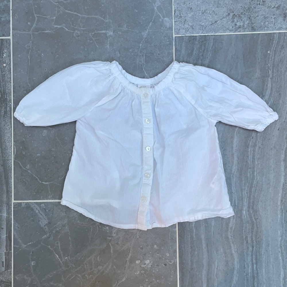 Baby girl button up blouse 100%cotton